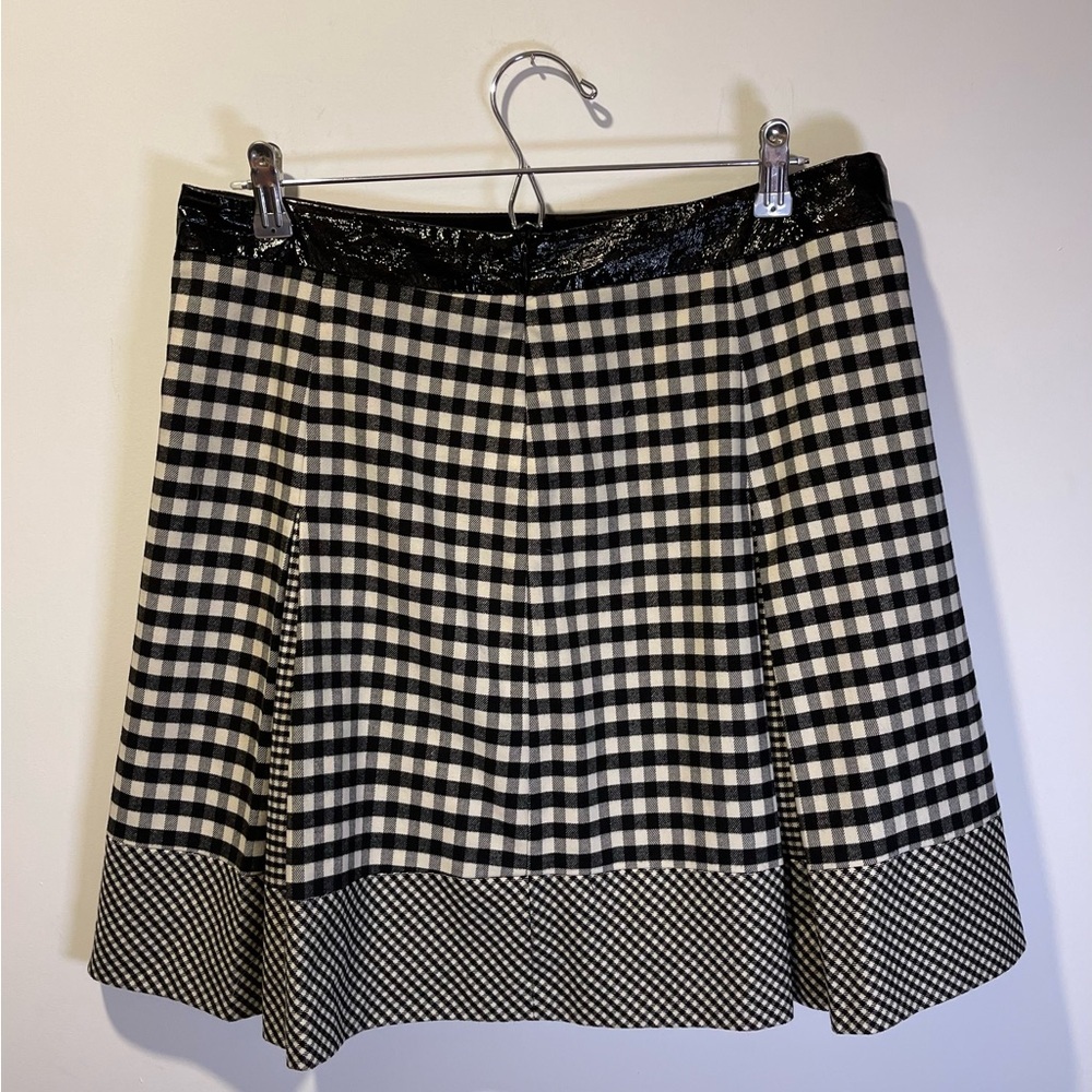 Tristan Black and White Fall Gingham Thick Women's Skirt - size L - Picture 4 of 7
